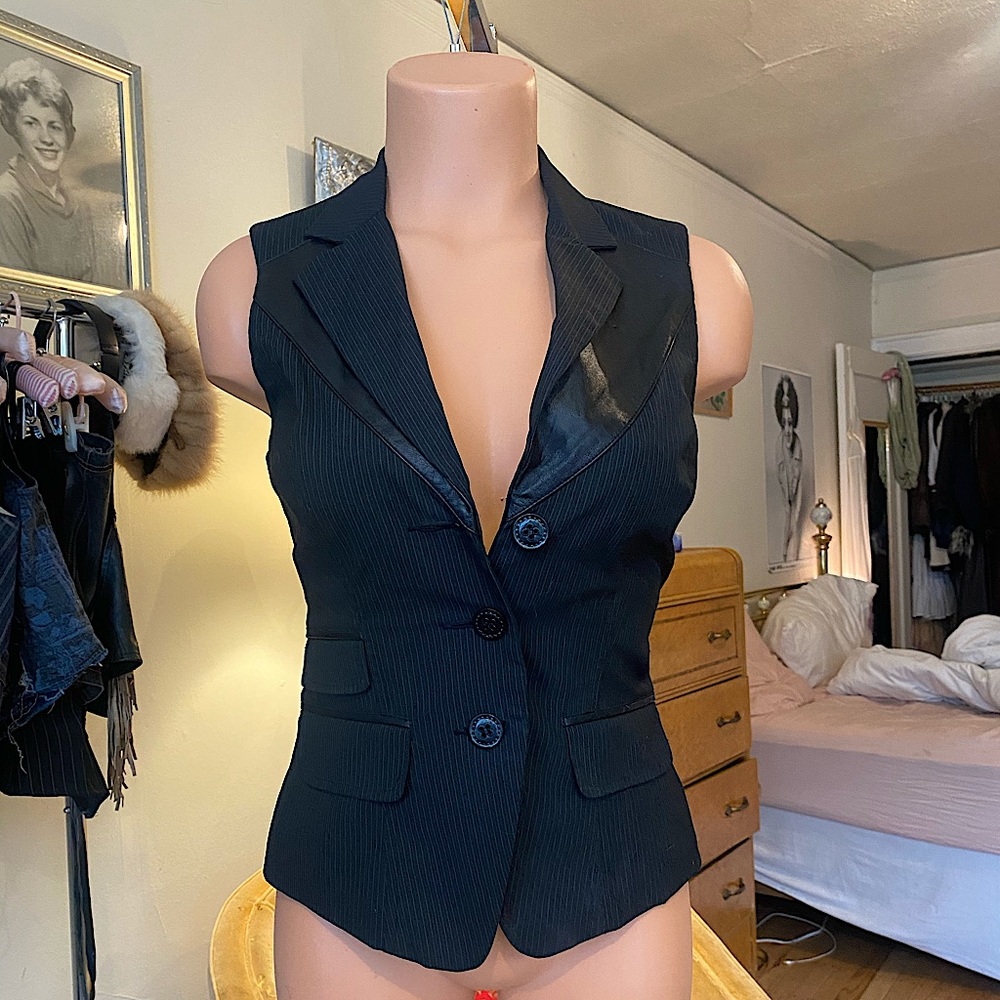 Bebe Pinstripe Vest